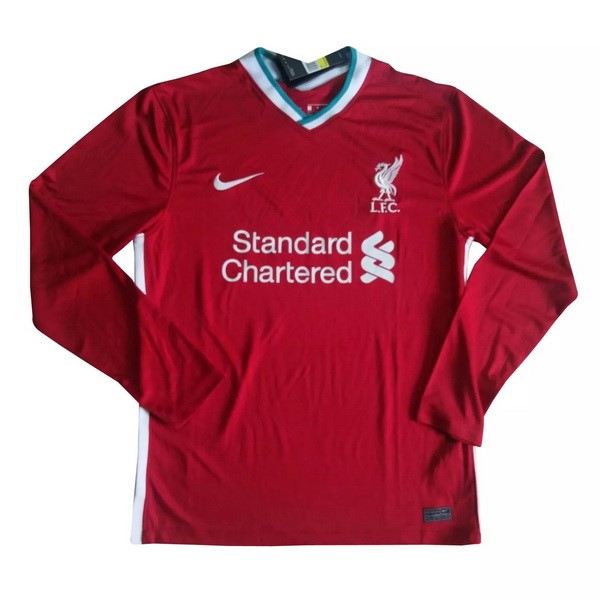 Camiseta Liverpool Replica Primera Ropa ML 2020/21 Rojo